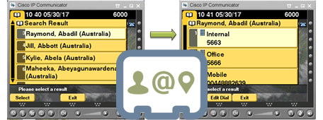 Complete contact information on Cisco phones
