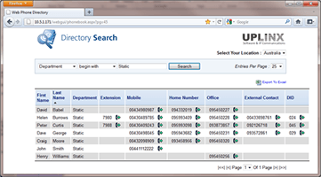 Web Based Phone Directory