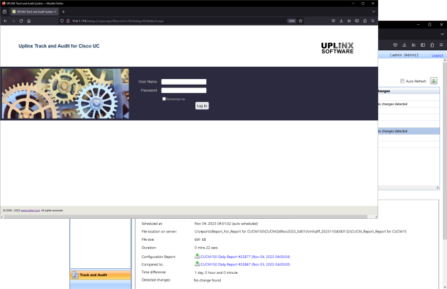 UPLINX Track & Audit - web login